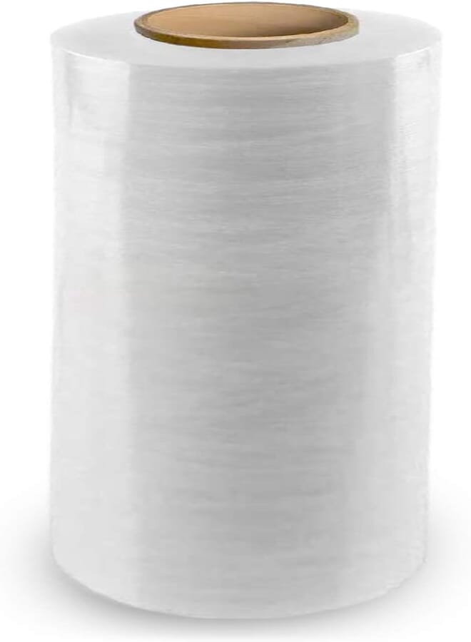 enKo 18" Stretch Wrap 80 Gauge 1500 feet - Industrial Strength Pallet Wrap Stretch Film for Moving, Shipping, Packaging - Durable Self-Adhering Cling Wrap Heavy Duty Shrink Wrap Roll (1 Pack, Clear)